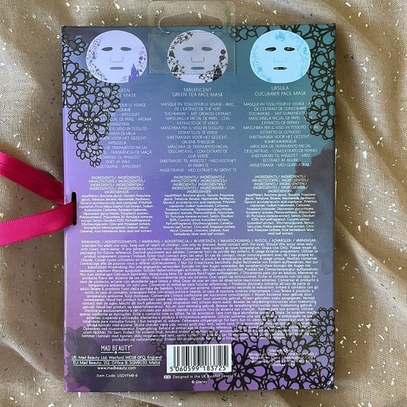 Brand New Mad Beauty Disney Villains 3 Piece Face Mask Collection - Picture 7 of 9